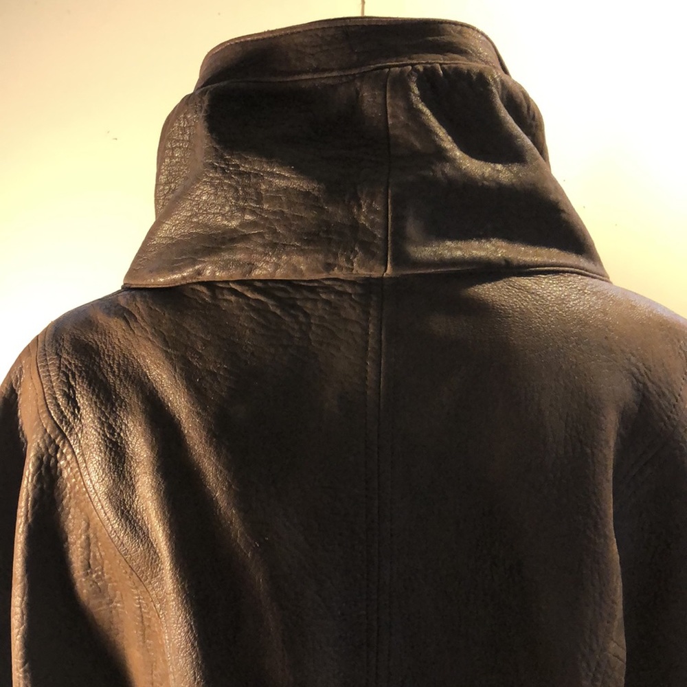 Vintage futuristic Philip Monet pebbled leather bomber jacket size large/XL - Picture 14 of 15